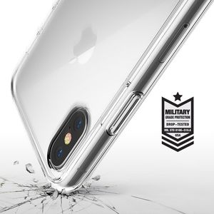 Ringke Ringke Fusion Matte etui pokrowiec z żelową ramką iPhone XS / iPhone X przezroczysty uniwersalny 3