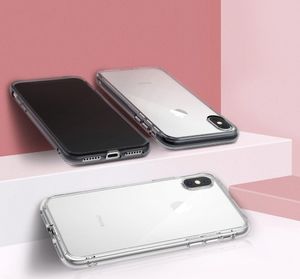 Ringke Ringke Fusion Matte etui pokrowiec z żelową ramką iPhone XS / iPhone X przezroczysty uniwersalny 9