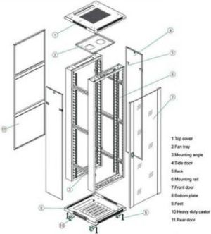 Szafa Linkbasic stojąca rack 19'' 32U 600x800mm czarna (drzwi przednie szklane) (NCB32-68-BAA-C) 2