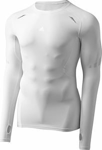 Adidas Koszulka dziecięca Performance Techfit Long Sleeve Base Layer biała r. 115 (W61206) 1
