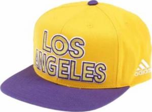 Adidas Czapka Flat Cap LA Los Angeles Lakers żółta r. 57 (M67582) 1