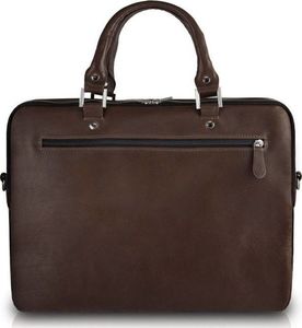 Torba Solier Skórzana męska torba na laptopa Solier SL24 Shannon ciemny brąz uniwersalny 3