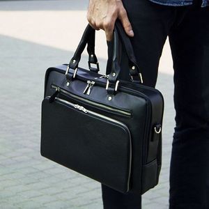 Torba Solier Skórzana męska torba na laptopa Solier SL24 Shannon ciemny brąz uniwersalny 7