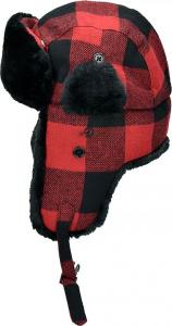 Fox Czapka uszatka w czerwoną kratę r. XL 2