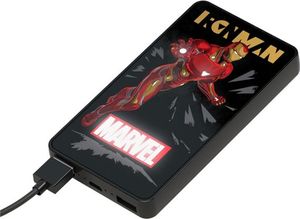 Powerbank Tribe Podświetlany Marvel Iron Man 6000 mAh Czerwono-czarny  (PBW31600) 1