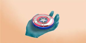 Powerbank Tribe Marvel Avengers Captain America 4000 mAh Czerwono-niebieski  (PBR21601) 3