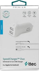 Ładowarka Ttec SpeedCharger Duo 2x USB-A 3.1 A  (37278-uniw) 2