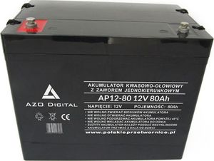Azo Akumulator VRLA AGM bezobsługowy AP12-80 12V 80Ah 1