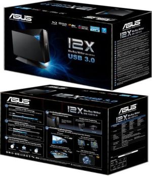 Napęd Asus Nagrywarka Blu-ray USB 3.0 Zewnętrzny Czarny (BW-12D1S-U/LITE/BLK/G) 3