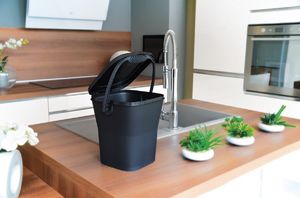 Kosz na śmieci EDA do segregacji 6L czarny (235161) 2
