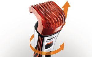 Maszynka do włosów Philips QS 6141/32 Srebrno-pomarańczowy 3