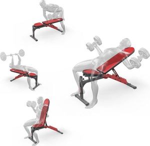 K-Sport Ławka treningowa do ćwiczeń dwustronnie regulowana pod sztangę skos ujemny (KSSL010) 2