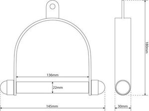 K-Sport Uchwyt drążek obrotowy do atlasu wyciągu trening pleców 4