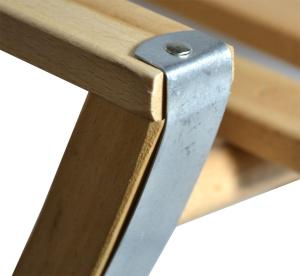 Enero Sanki drewniane z oparciem beżowe (254250-uniw) 11