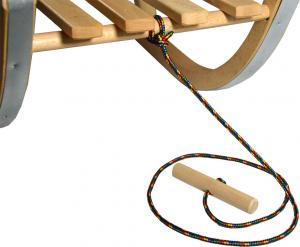 Enero Sanki drewniane z oparciem beżowe (254250-uniw) 2