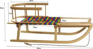 Enero Sanki drewniane z oparciem beżowe (254250-uniw) 3