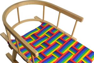 Enero Sanki drewniane z oparciem beżowe (254250-uniw) 4