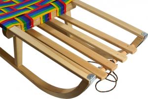 Enero Sanki drewniane z oparciem beżowe (254250-uniw) 5