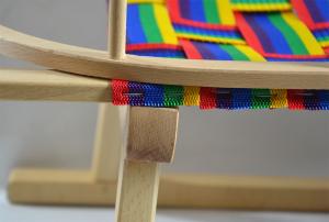 Enero Sanki drewniane z oparciem beżowe (254250-uniw) 8