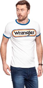 Wrangler Koszulka męska Logo Ringer Tee Offwhite r. L (W7B68FQ02) 1