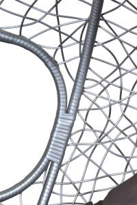 Saska Garden Fotel bujany Cocoon rozmiar XXXL z technoratanu Szary / Antracyt uniwersalny 5