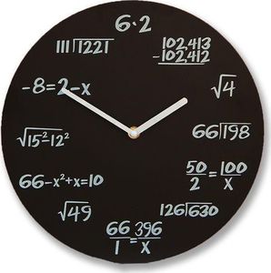 Upominkarnia zegar matematyka classic czarny uniwersalny 1