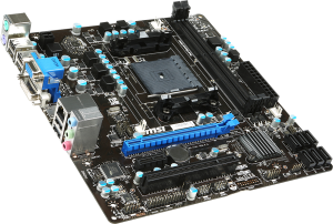 Płyta główna MSI A58M-E35, AMD A58 Socket FM2+ (PCX/VGA/DZW/GLAN/SATA/RAID/DDR3) mATX 3