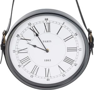 Segnale zegar ścienny metalowy na pasku retro loft 30 cm uniwersalny 2