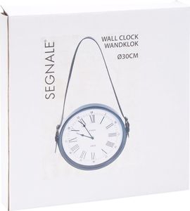 Segnale zegar ścienny metalowy na pasku retro loft 30 cm uniwersalny 3
