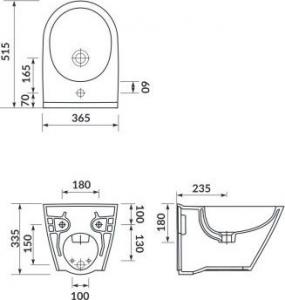 Bidet Cersanit Bidet Wiszący City Oval Box (K35-043) 2