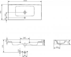 Cersanit Crea 99.4 cm biały 5