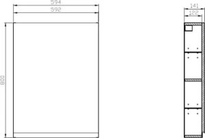 Cersanit S929-016 SZAFKA WISZĄCA MODUO 60 BIAŁA // CER.MODUO-WISZĄCA 2