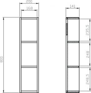 Cersanit szafka wisząca Moduo 20 dąb (K116-023) 2