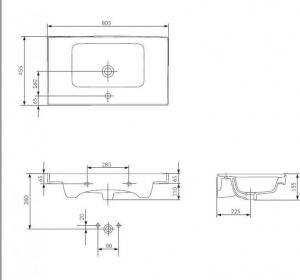 Cersanit Crea 79.4 cm biały (S801-279) 5