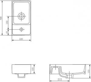 Cersanit Crea 40 cm szary (S801-281) 4