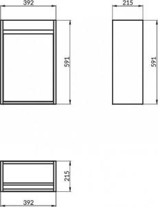 Cersanit Crea 40 cm szary (S801-281) 5