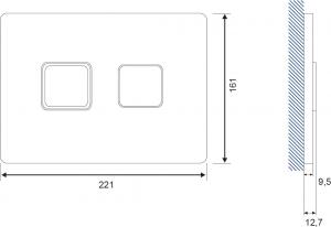 Przycisk spłukujący Cersanit Accento do WC chrom połysk (S97-057) 2