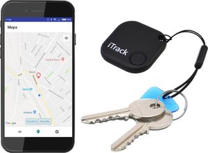 Acurel iTrack1 lokalizator kluczy Bluetooth GPS czarny uniwersalny 4