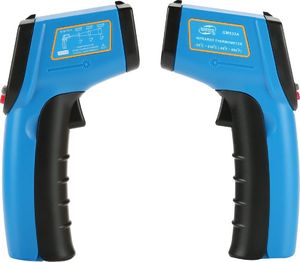 Benetech Bezdotykowy termometr pirometr laserowy -50~530°C z kolorowym LCD + baterie AAA Varta (w blistrze) uniwersalny 7