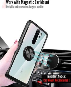 Etui do XIAOMI REDMI NOTE 8 PRO Pancerne Clear Carbon Ring czarne uniwersalny 12