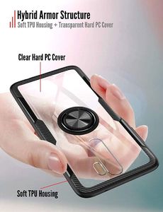 Etui do XIAOMI REDMI NOTE 8 PRO Pancerne Clear Carbon Ring czarne uniwersalny 9