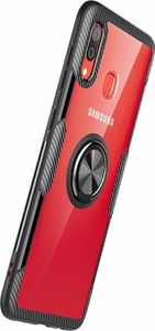 Etui Pancerne Clear Carbon Ring SAMSUNG GALAXY A40 czarne uniwersalny 2