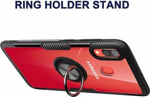 Etui Pancerne Clear Carbon Ring SAMSUNG GALAXY A40 czarne uniwersalny 5