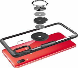 Etui Pancerne Clear Carbon Ring SAMSUNG GALAXY A40 czarne uniwersalny 6