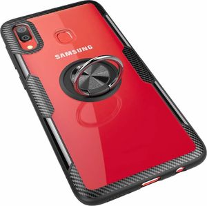 Etui Pancerne Clear Carbon Ring SAMSUNG GALAXY A40 czarne uniwersalny 8