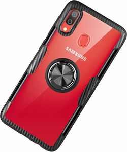 Etui Pancerne Clear Carbon Ring SAMSUNG GALAXY A40 czarne uniwersalny 9