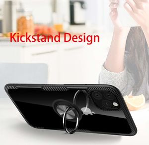 Etui Pancerne Clear Carbon Ring IPHONE 11 PRO MAX czarne uniwersalny 5