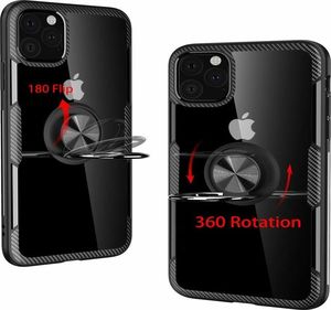 Etui Pancerne Clear Carbon Ring IPHONE 11 PRO MAX czarne uniwersalny 10
