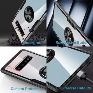 Etui Pancerne Clear Carbon Ring SAMSUNG GALAXY S10+ PLUS czarne uniwersalny 3