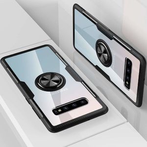 Etui Pancerne Clear Carbon Ring SAMSUNG GALAXY S10+ PLUS czarne uniwersalny 5